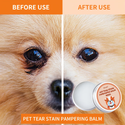 Pet Tear Stain Remover Balm for Dogs & Cats – Gentle Non-Irritating Eye Stain Cleaner, Safe for Sensitive Eye Area, Easy to Apply, 30g Compact Size