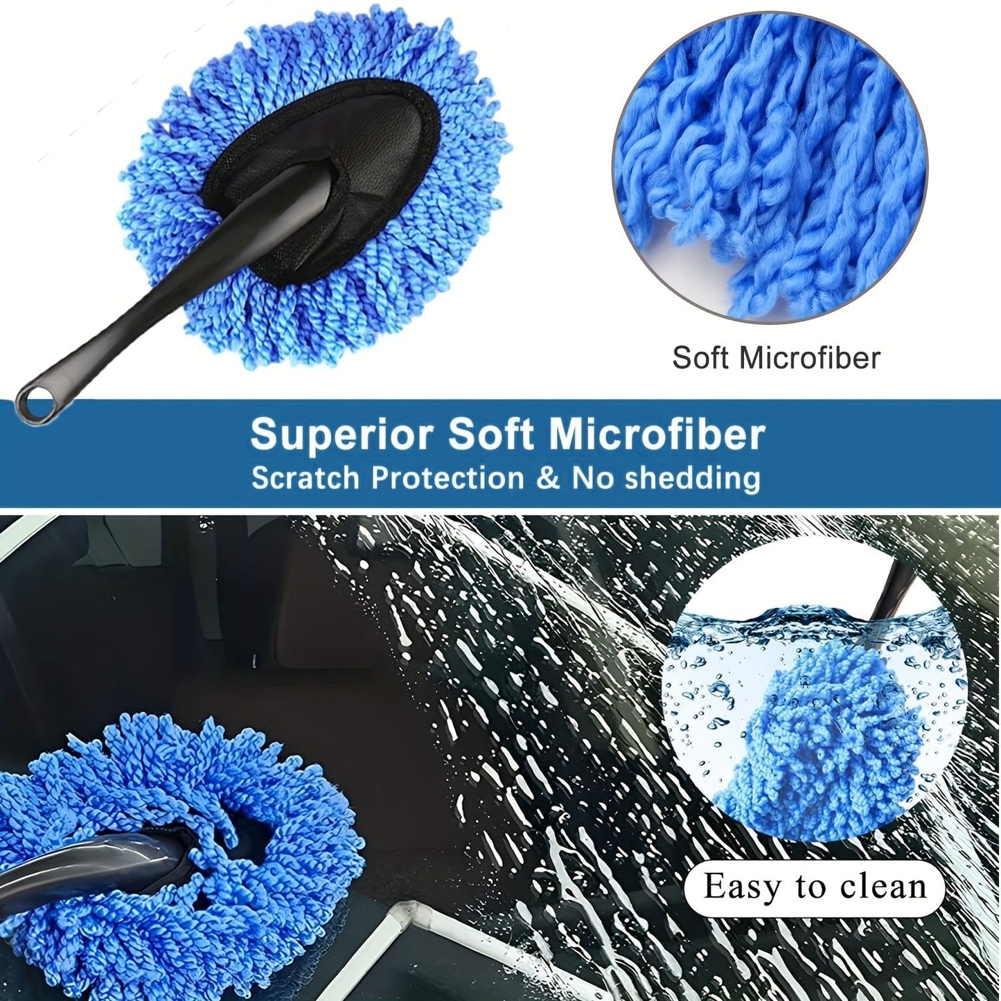 26PCS Car Detailing Brush Set – Complete Car Cleaning Kit with Drill Brushes, Wash Mitt, Tire Brush, Window Squeegee, Cleaning Gel & Storage Bag for Interior Exterior Wheels Vents Professional Auto Care