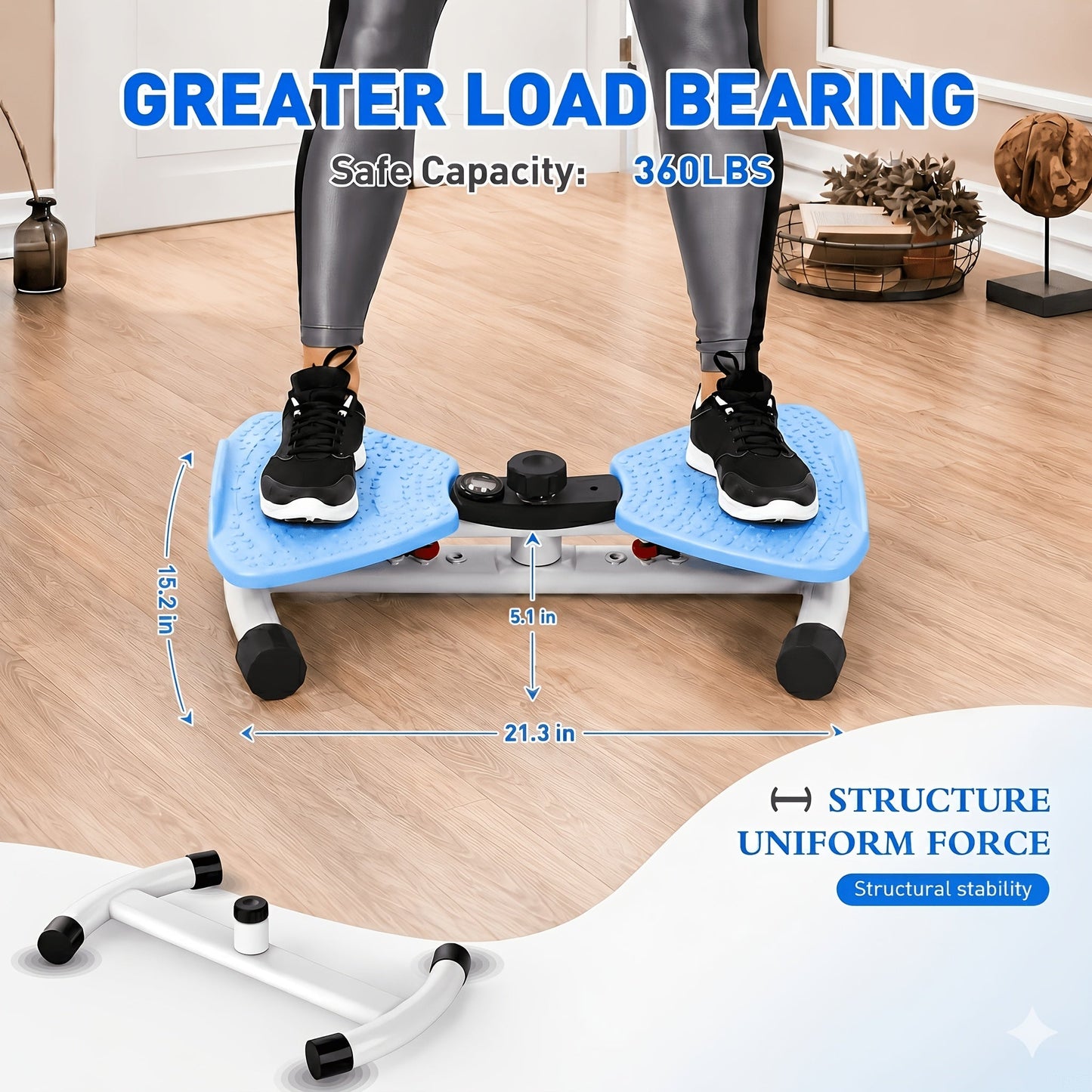 Waist Twisting Machine Ab Twister Board – 360° Noiseless Waist Twister Disc for Home Gym, 360 LBS Capacity, Digital Display Tracks Time, Reps & Calories, Includes Figure-8 Resistance Band