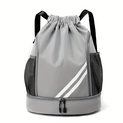 Lightweight Sports Drawstring Backpack for Men & Women | Gym Bag for Basketball Yoga Fitness | Spacious Polyester Shoulder Bag with Drawstring Closure & Inner Pouch | 6 Colors