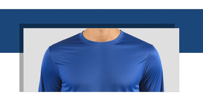 Men's Quick Dry Long Sleeve Shirts 5-Pack Moisture Wicking Breathable Athletic Workout Tops - Anti-Odor Stretchy Running Gym Training S-XXL