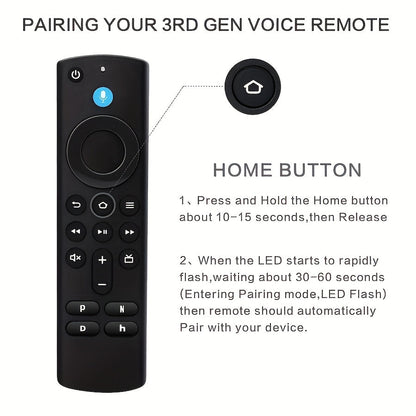 Alexa Voice Remote Replacement for Fire TV Stick 4K Max Lite Cube 3rd Gen – Built-In Voice Search, Wireless, Compatible with Echo Show 15, Fire TV Stick 2nd 3rd Generation, Easy Button Access