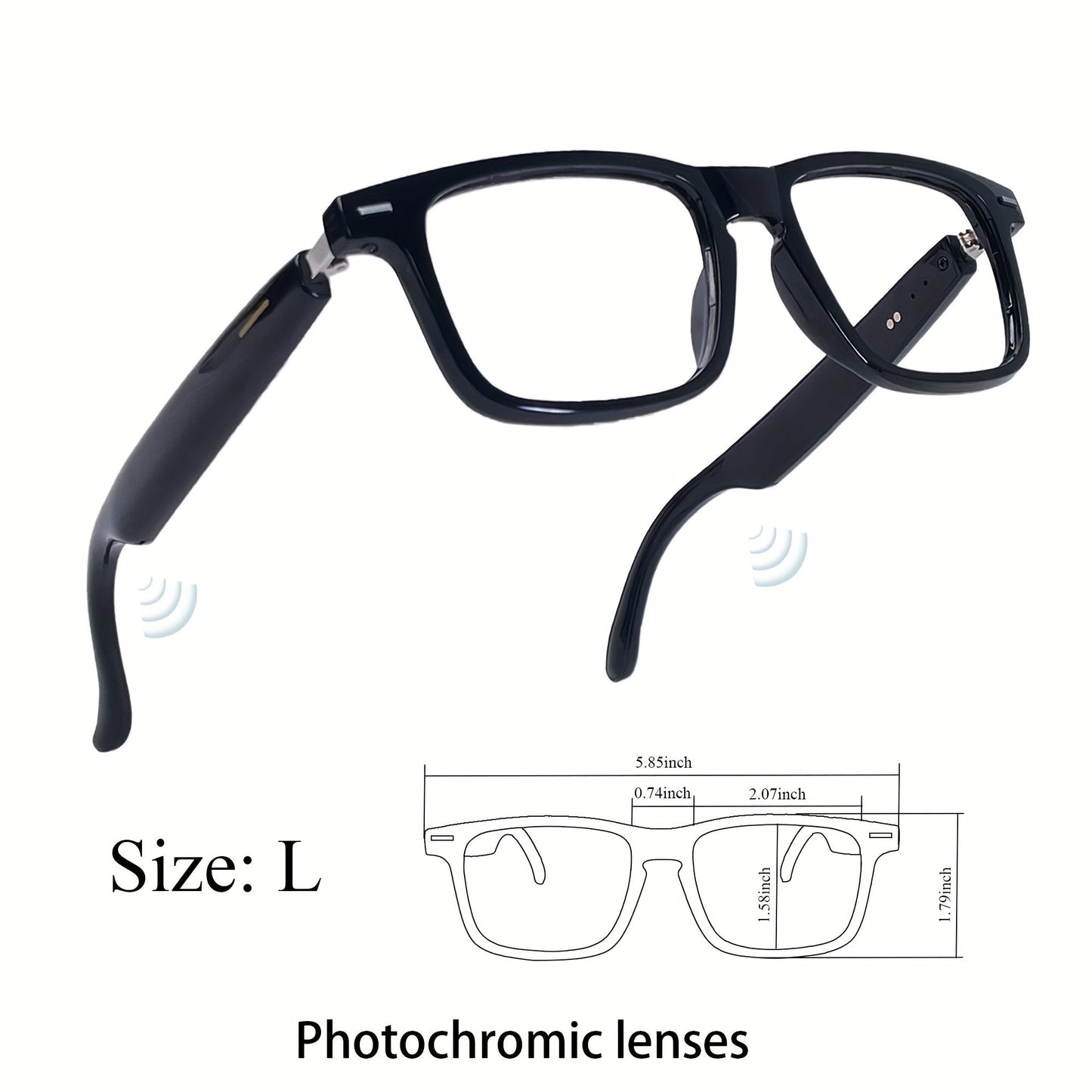 AI Smart Glasses with Real-Time 160-Language Translation, GPT Chat Assistant, Bluetooth 5.2 Audio, Hands-Free Calling, Music Playback, Photochromic & Anti-Blue Light Lenses – Unisex Wearable Tech