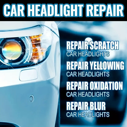Headlight Restoration Kit – Anti-Yellowing & Oxidation Repair Solution with Protective Coating Spray, Restores Foggy, Hazy & Cloudy Headlights – Includes Sponge & Towel (3.38oz)