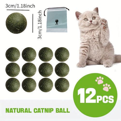 Cat Toy Balls 12-Pack – Pure No Additives, Lightweight Colorful Balls for Indoor Cats & Kittens, Safe Value Pack for Multi-Cat Homes, Fun Interactive Play Toys