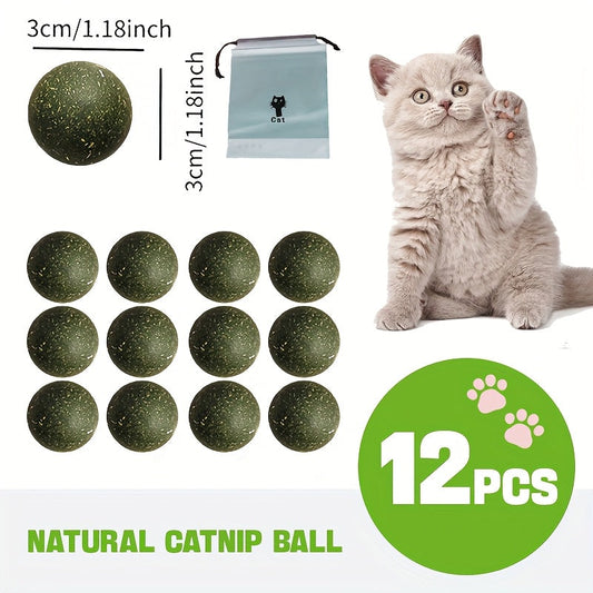 Cat Toy Balls 12-Pack – Pure No Additives, Lightweight Colorful Balls for Indoor Cats & Kittens, Safe Value Pack for Multi-Cat Homes, Fun Interactive Play Toys