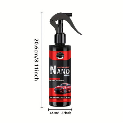 Liquid Ceramic Coating 6.76oz with Applicator Sponge - Automotive Paint Protection, Hydrophobic Glass Treatment, High Gloss Enhancement and Surface Rejuvenation for Cars, Trucks and SUVs