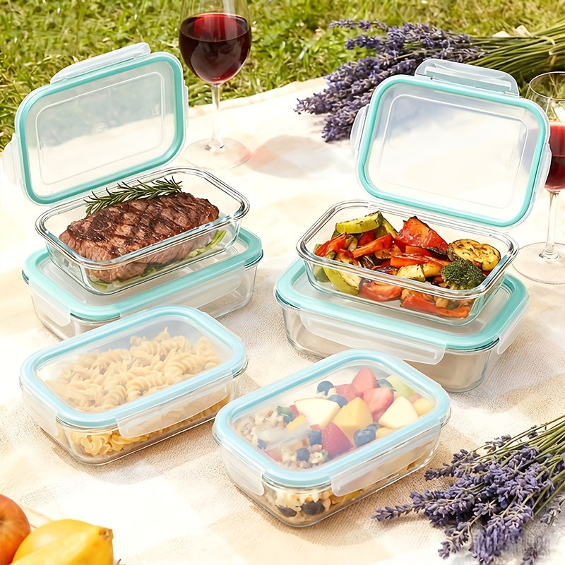 Airtight Glass Food Storage Containers 16-Piece Set – 8 Lids & 8 Containers, Microwave & Oven Safe, BPA-Free, Perfect for Meal Prep, Salads, Fruits, Vegetables, Sandwiches & Outdoor Picnic