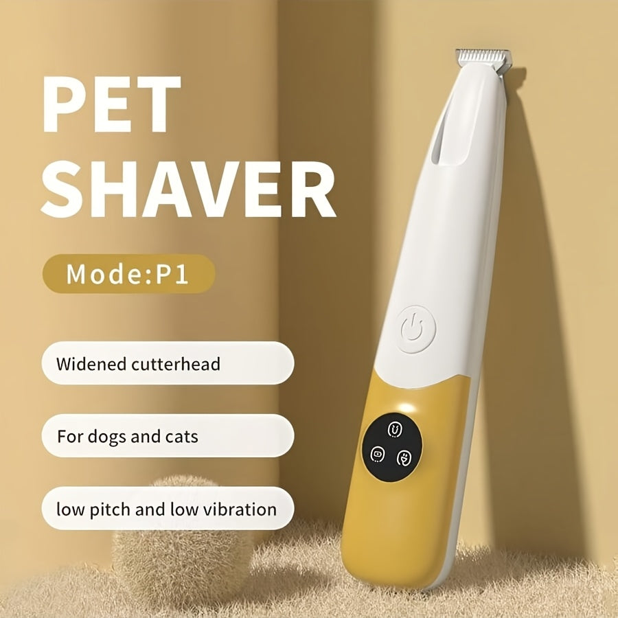 Cordless Quiet Dog Paw Trimmer with LED Light – Low-Noise Rechargeable Pet Hair Clipper for Paws, Face & Ears, Suitable for Small Dogs & Cats, Professional Grooming Tool