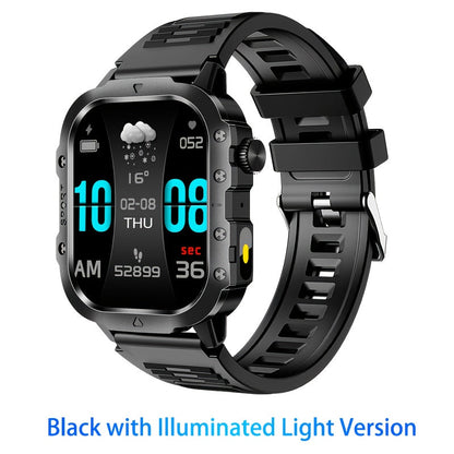 Smartwatch for Men & Women – Full Touch Fitness Tracker, Wireless Calling, 100+ Sports Modes, Watch Faces, App Connectivity, Remote Camera, Music Playback, Weather Forecast, Alarm Clock, LED Light