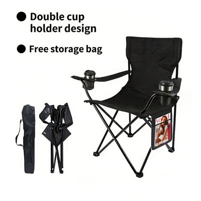 Portable Camping Chair with Canopy – Folding Chair with UV Sun Shade 600D Oxford Fabric Lightweight & Durable for Camping Beach Picnics Fishing & Sports, 4 Colors
