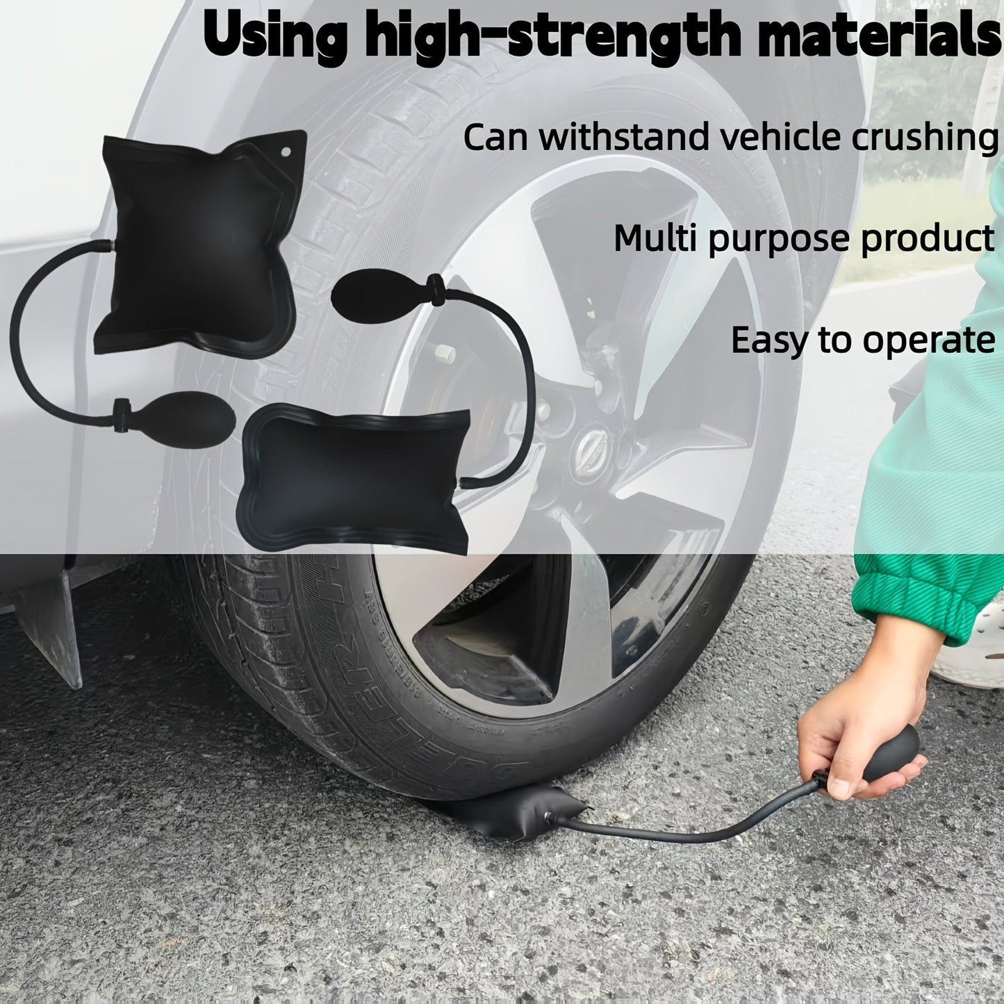26-Piece Air Wedge Pump Car Unlock Tool Kit - Emergency Door & Window Opening Set with Long Reach Grabber for Locked Keys in Car, Auto Lockout Tool for Cars, Trucks & SUVs