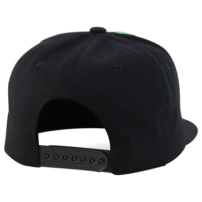 Rasta MJ Leaf 3D Embroidered Flat Bill Snapback Cap – Hip Hop Reggae Hat, Adjustable Snapback, One Size Fits Most, Unisex Streetwear Baseball Cap