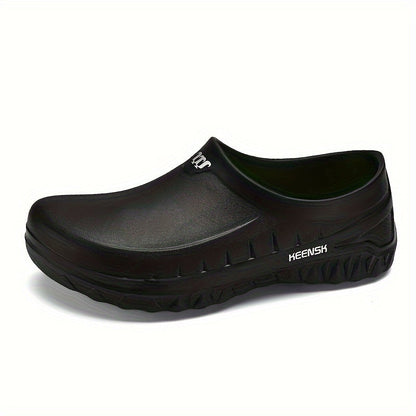 Men's Non-Slip Chef Shoes - Slip-Resistant Kitchen Work Shoes with Reinforced EVA Sole, Textured Grip and Heel Support for All-Day Comfort, Low-Top Sneakers for Professional Chefs and Commercial Kitchens, Black