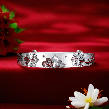 925 Sterling Silver Adjustable Push-Pull Bracelet for Women – Elegant Sliding Clasp Bangle in Silver & Gold, Perfect Gift for Mom, Mother's Day, Birthday & Anniversary