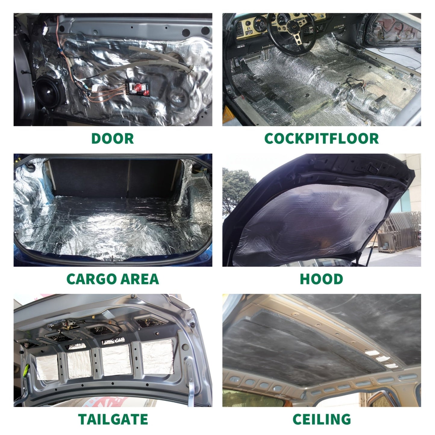 Car Sound Deadener & Heat Shield Mat 22/26 Sqft – Self-Adhesive Aluminum Foil Noise Reduction Insulation, Easy Cut & Install for Floor Door Trunk, Free Installation Tools Included
