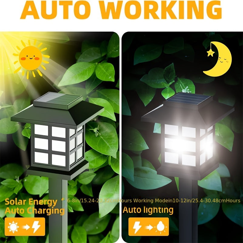 Solar Outdoor Garden Lights 6/12/24 Pack IP44 Waterproof | Warm White Colorful LED Landscape Pathway Lights for Yard Courtyard Patio Holiday Decoration – Auto On/Off
