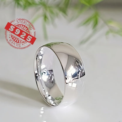 8mm Sterling Silver Solid Band Ring for Men & Women – Timeless Eternal Wedding Band, Minimalist Comfort Fit Statement Ring, Durable Hypoallergenic Jewelry Sizes 6-11 Bridal Gift