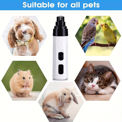 Electric Dog Nail Grinder Quiet Painless USB Rechargeable LED Screen Pet Grooming Tool