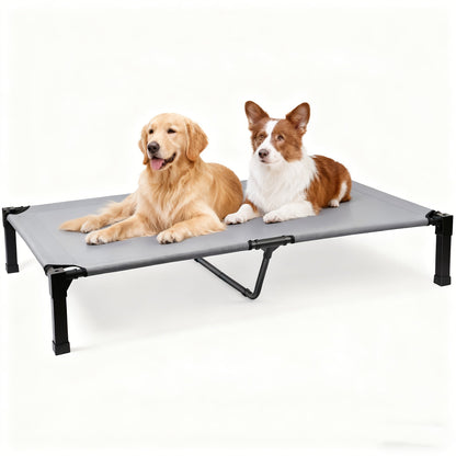 Cooling Elevated Dog Bed Raised Cot with Breathable Mesh & Metal Frame – Washable Portable No-Slip Dog Cot for Indoor & Outdoor Use, Available in 4 Sizes & 7 Colors for All Breeds