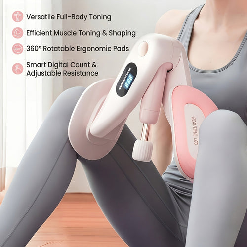 Pelvic Floor Trainer & Smart Hip Thigh Exerciser with Rep Counter – Adjustable Resistance Inner Thigh Toner, Glute Strengthener & Kegel Exercise Machine for Women Home Gym Workout