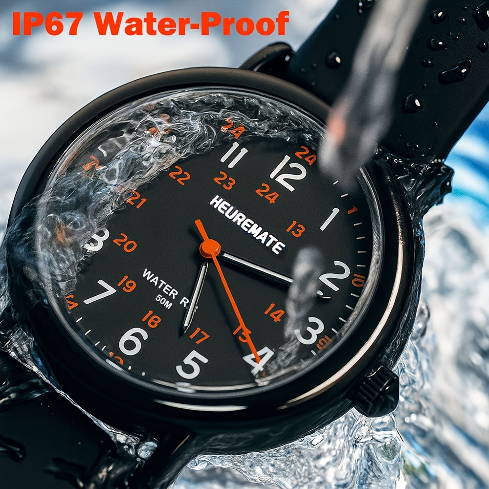 Nurse Watch Waterproof Luminous Easy-Read Dial 24-Hour Second Hand Colorful Silicone Band – Professional Fob Watch for Nurses Nursing Students Doctors Healthcare Workers Unisex 6 Colors