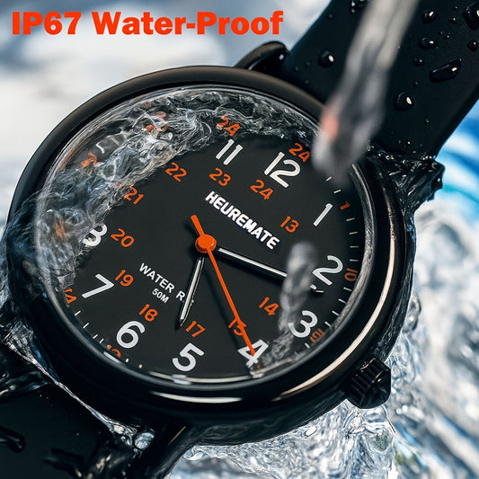 Nurse Watch Waterproof Luminous Easy-Read Dial 24-Hour Second Hand Colorful Silicone Band – Professional Fob Watch for Nurses Nursing Students Doctors Healthcare Workers Unisex 6 Colors