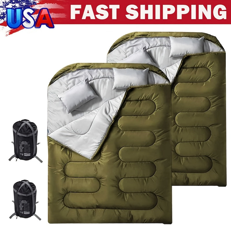 Sleeping Bag 4 Season Lightweight Cold Weather 0-19°F – Envelope Design Adjustable Hood for Camping Backpacking Hiking Mountaineering Winter Travel