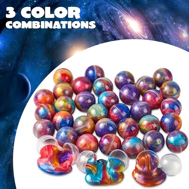 Galaxy Slime Balls 36 Pack Party Favors for Kids Bendable Flexible Non-Sticky Mess-Free Slime Spheres 3 Galaxy Color Combos Classroom Rewards Birthday Easter Halloween Christmas Gifts