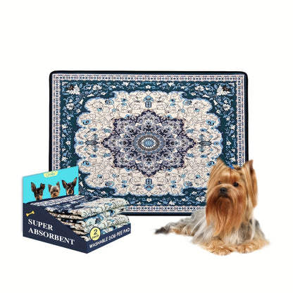Washable Dog Pee Pads Reusable Puppy Training Pads Super Absorbent Heavy Duty Leakproof Non-Slip Pet Pads for Floor Crate Couch Whelping Multiple Sizes & Patterns Machine Washable