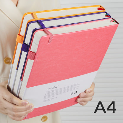 A4 Hardcover Notebook 320 Pages – Large College Ruled Leather Journal for Women Men, 100GSM Thick Paper 8.5x11 Lined Notebook for Work School Study Writing Business, 6 Colors