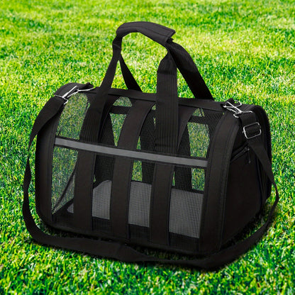 Foldable Soft Pet Carrier Bag – Breathable Mesh Travel Bag for Cats & Dogs, 6 Colors, S/M/L Sizes, Portable with Zipper Closure