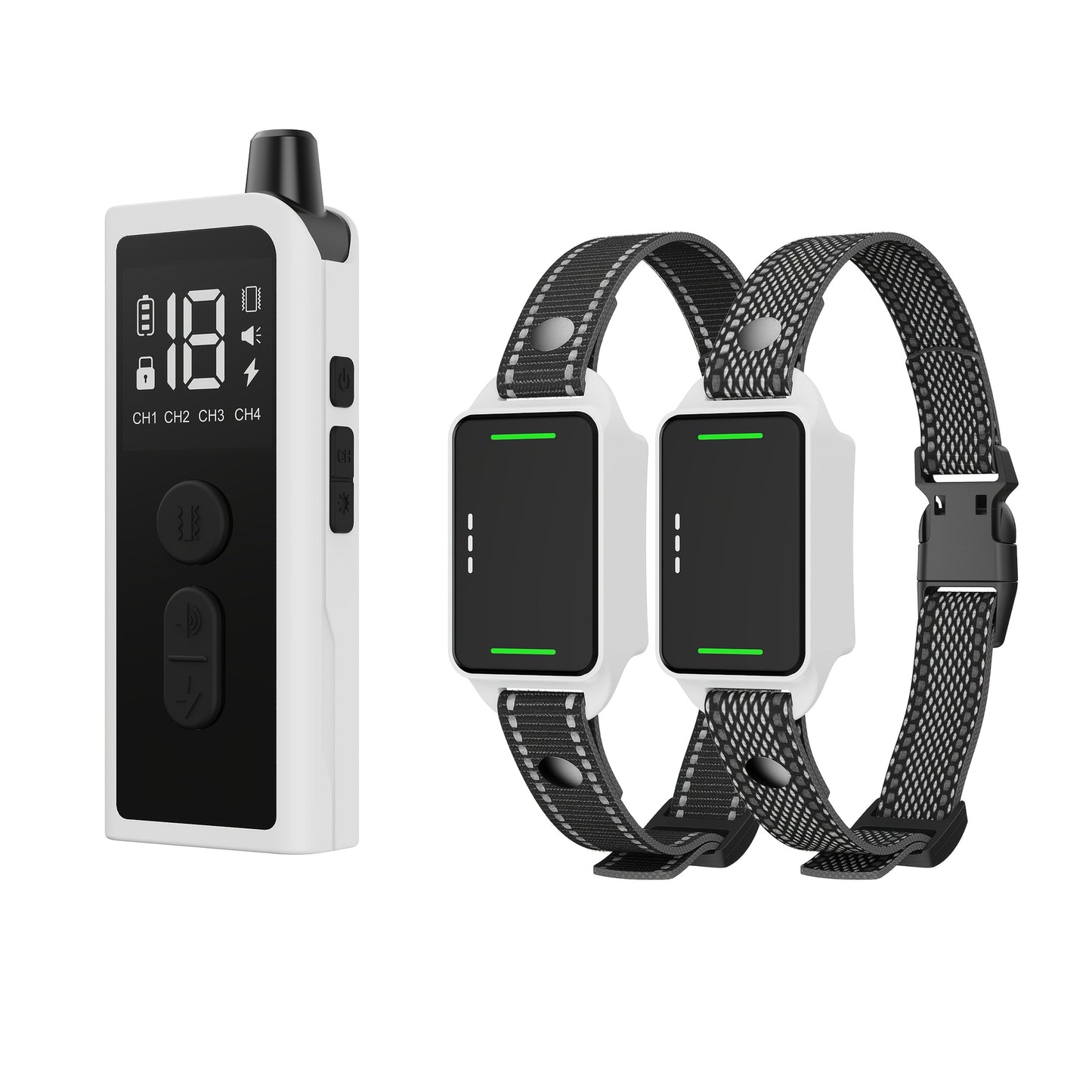 Dog Training Collar with Remote – Rechargeable E-Collar with Shock Vibration Buzz Modes, 2.4G Wireless Remote, USB Charging, Safe & Effective Pet Trainer for Small Medium Large Dogs, 1pc & 2pc