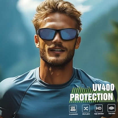 4 Pairs Polarized Sports Sunglasses UV400 Protection for Men & Women – Full Frame Fashion Eyewear for Cycling, Running, Fishing, Rock Climbing & Outdoor Travel, Polychrome