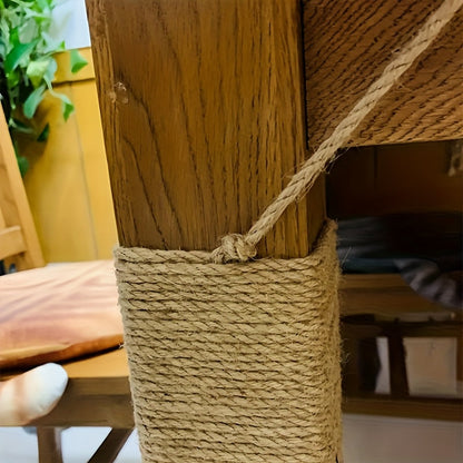 Natural Jute Rope 6mm x 787" (65 ft) Rustic Beige Twine for DIY Crafts Cat Scratch Post Home Decor Bundling & Hanging - Sturdy Decorative Jute Cord