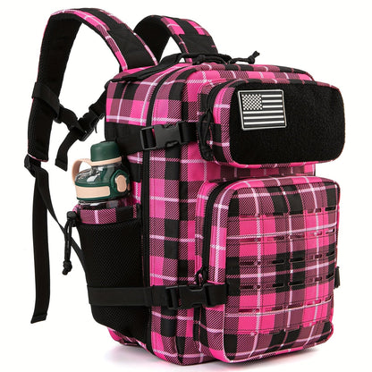 25L MOLLE Tactical Laptop Backpack for Men Women – Military Bug Out Bag Hiking Daypack with Dual Cup Holders, 9 Colors, Office & Outdoor Travel Pack