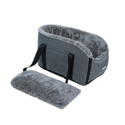 Dog Car Seat Booster for Small & Medium Pets – Portable Pet Travel Bag with Secure Buckle Closure, Elevated View, Polyester Construction for Dogs & Cats in Car