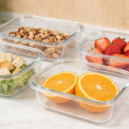 Borosilicate Glass Food Storage Containers 24-Pack (12 Bowls + 12 Airtight Lids) – Meal Prep Glass Bowls, Microwave & Dishwasher & Freezer Safe, BPA Free, Multi-Color Lids for Kitchen & Lunch