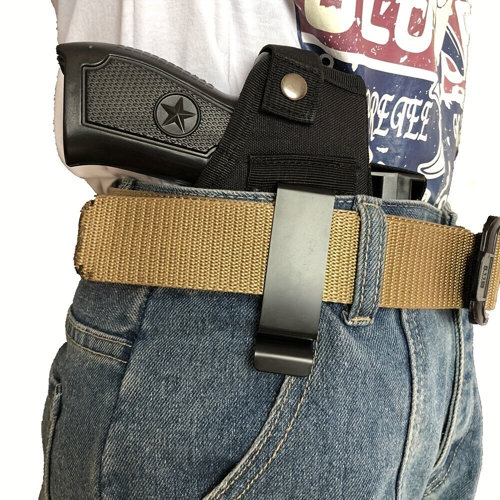 2-Pack IWB OWB Gun Holsters Universal Concealed Carry Waistband Holster for Glock, S&W, Springfield, Ruger & Most Pistols – Inside Outside Waistband, Adjustable Retention, Right Hand Draw, Black