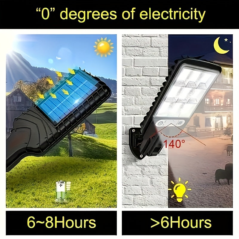 Solar Security Wall Light 108COB LED Motion Sensor with Remote Control – 3 Working Modes, Outdoor Waterproof Spotlight for Garden Patio Porch Garage Door – 2/4/6/8 Pack, Holiday Gift