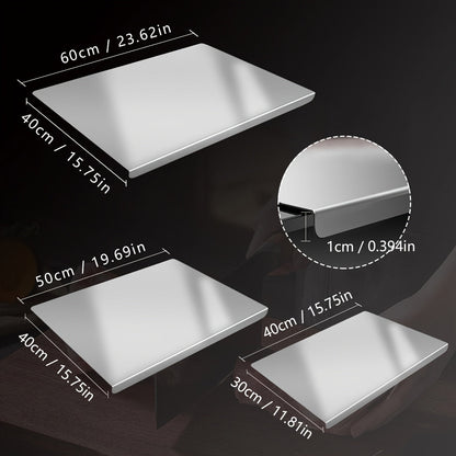 304 Stainless Steel Cutting Board – Rust-Proof Butcher Block Kitchen Prep Board, Easy to Clean, Available in 3 Sizes (15.75”×11.81”, 19.69”×15.75”, 23.62”×15.75”)