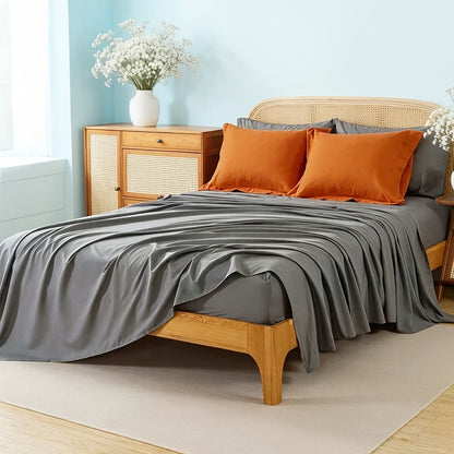 7 Piece Comforter Set Queen King Size – Soft Microfiber Pinch Pleated Bed in a Bag with Comforter, Fitted Sheet, Flat Sheet & 4 Pillowcases, All-Season Bedding Set for Home & Dorm