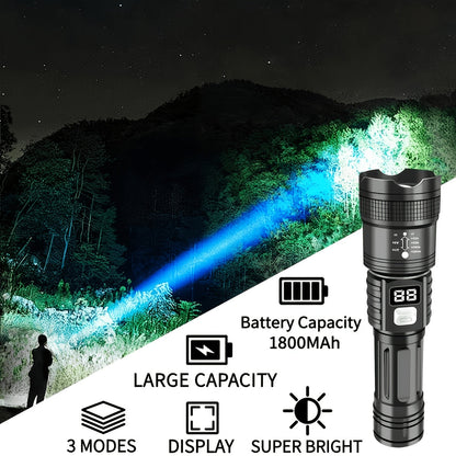 Rechargeable LED Flashlights 2-Pack – 1000-3000 Lumens Super Bright, 3 Modes, USB-C, Adjustable Beam, Emergency Power Outage Camping Hurricane Survival Gear Work Light