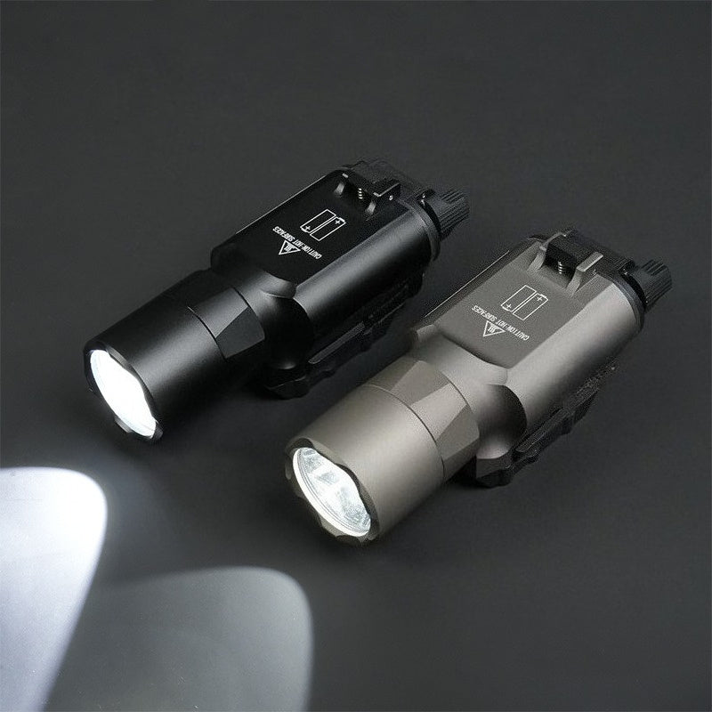 Tactical Flashlight 500 Lumens LED Rail Mount Light – X300U & X300 Weapon Light for Hunting, Scout & Outdoor Use, Fits 20mm Picatinny Rail, High Power White Light, BK & DE Finish