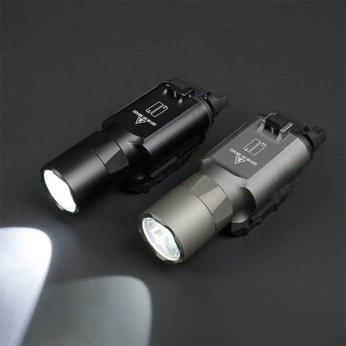 Tactical Flashlight 500 Lumens LED Rail Mount Light – X300U & X300 Weapon Light for Hunting, Scout & Outdoor Use, Fits 20mm Picatinny Rail, High Power White Light, BK & DE Finish