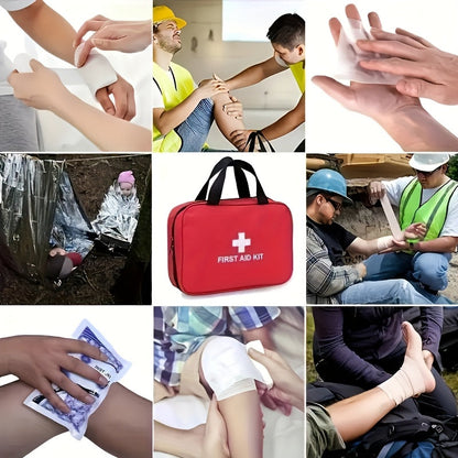 Outdoor First Aid Kit 22-Piece Emergency Survival Medical Pack for Camping Hiking Hunting Travel Backpacking – Portable Waterproof Bag with Essential Gear
