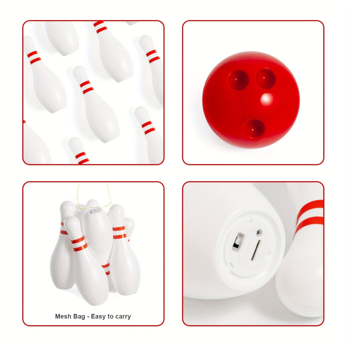 Light Up Kids Bowling Set 10 Glow Bowling Pins & 2 Balls Indoor Outdoor Bowling Game for Boys Girls Toddlers – 7.87" Tall Pins Fun Birthday Holiday Gift Toy for Ages 3+