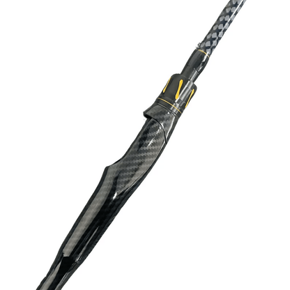 Carbon Fiber Fishing Rod Casting & Spinning – Sensitive Tip, Comfortable Grip, Large Guide Rings for Bass & Trout, Freshwater & Saltwater – 165cm / 180cm / 210cm, Modern Black Stripe Design, Perfect Fishing Gift