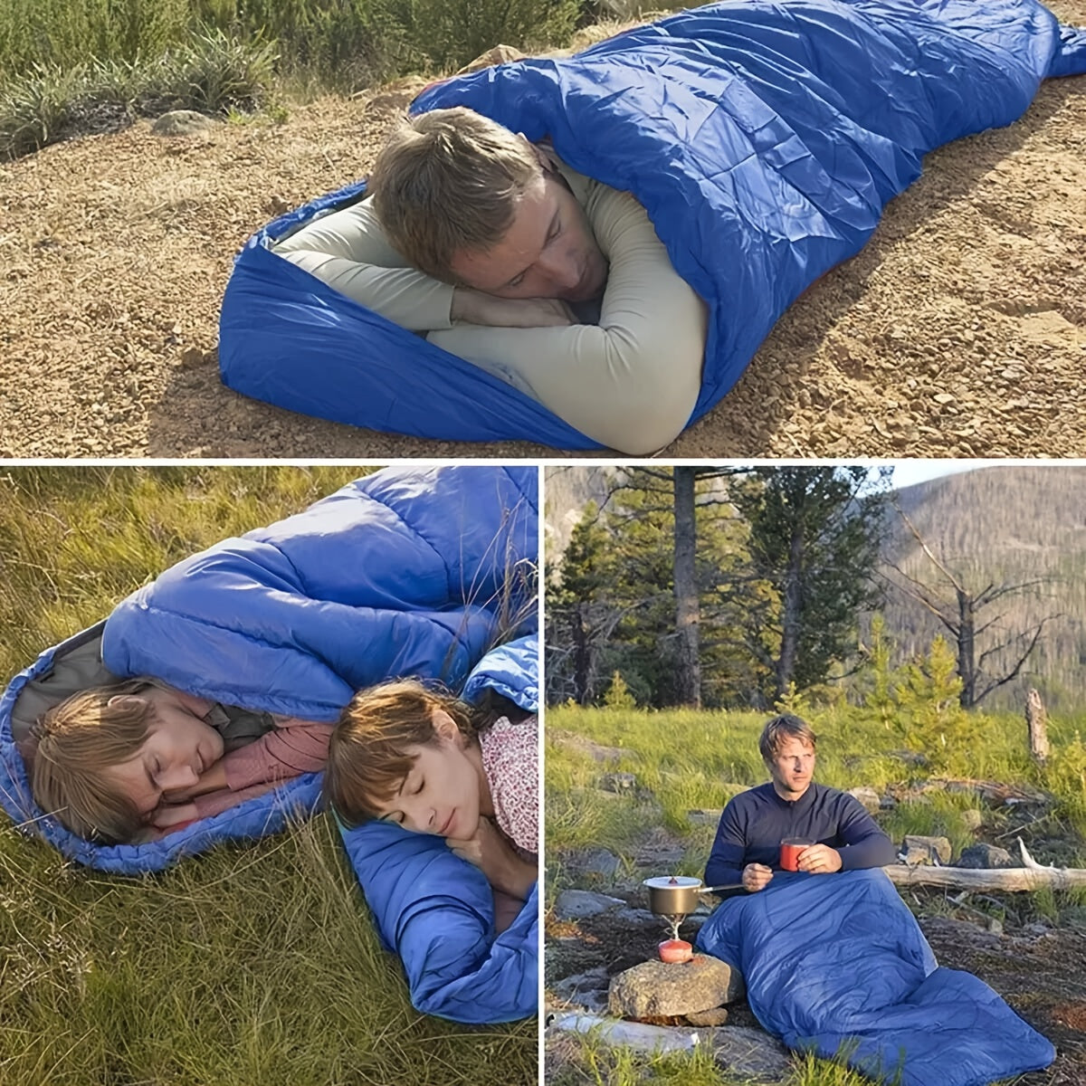 Sleeping Bag 4 Season Lightweight Cold Weather 0-19°F – Envelope Design Adjustable Hood for Camping Backpacking Hiking Mountaineering Winter Travel