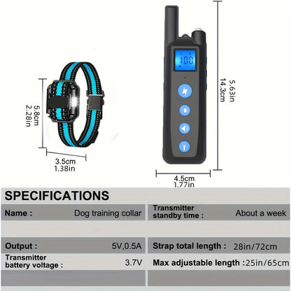 Dog Training Collar with Remote – Vibration & Sound Modes, Adjustable Nylon Strap for Small to Large Dogs, 1 Remote Controls 1, 2, or 3 Dogs